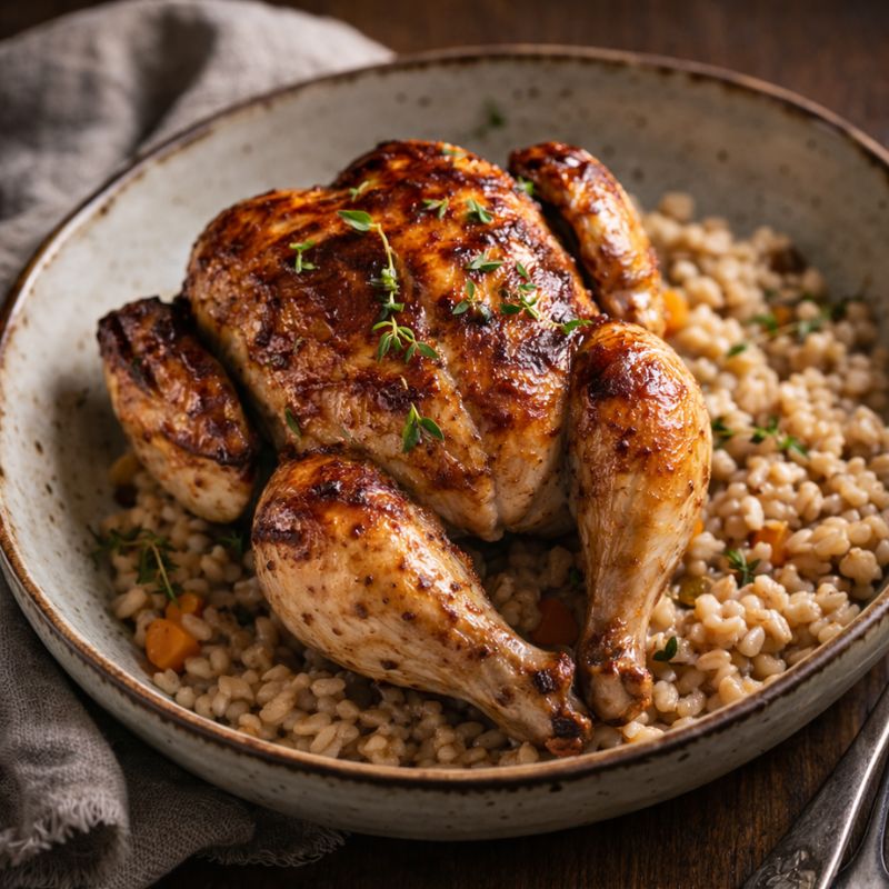 cooked poussin whole