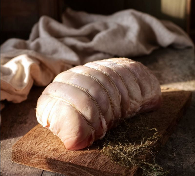 Boneless Rolled Turkey Breast Crown – raw, premium British turkey from The Black Farmer
