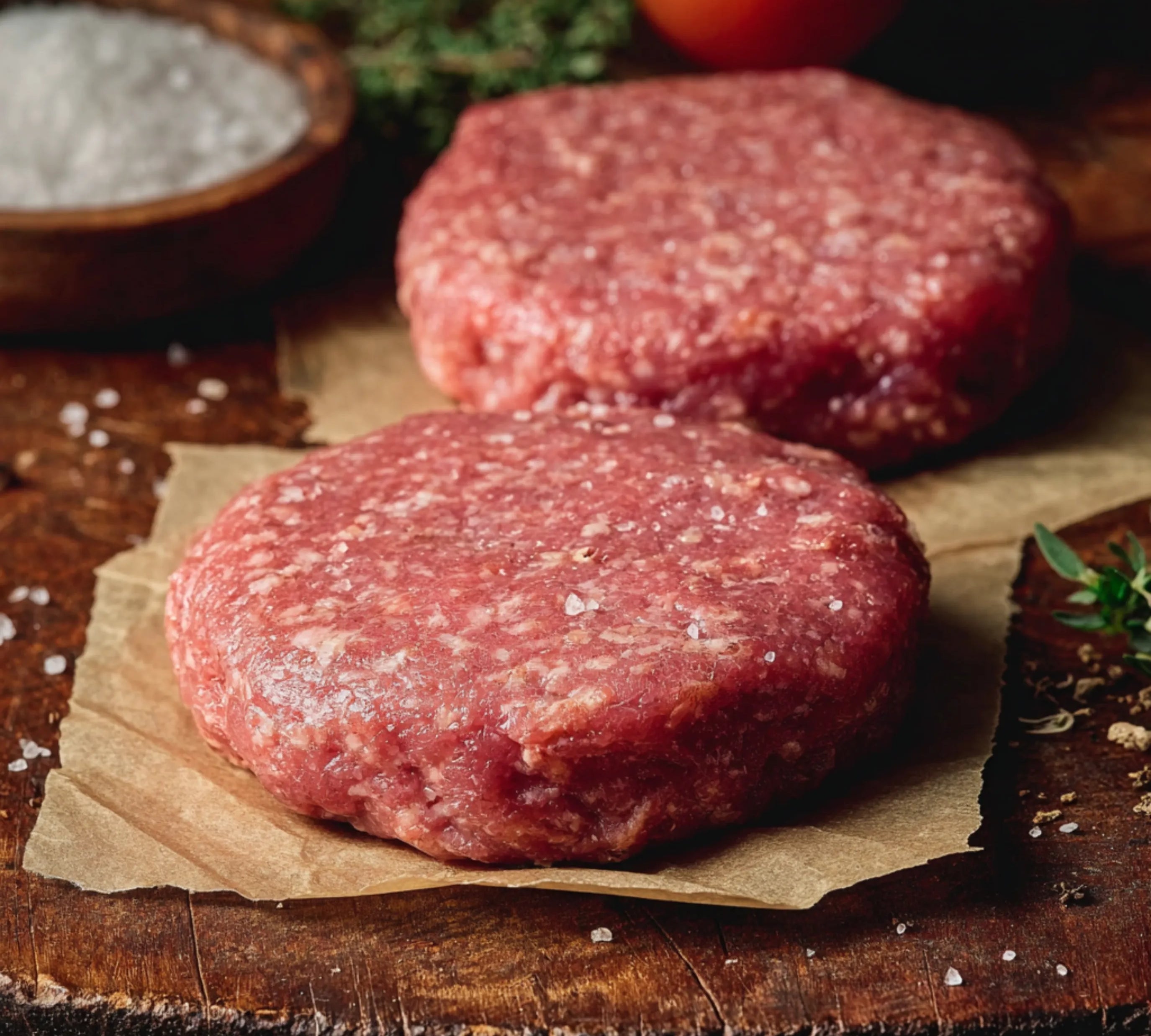 171 g) from The Black Farmer – free‑range British beef patties ready for grill or pan‐fry