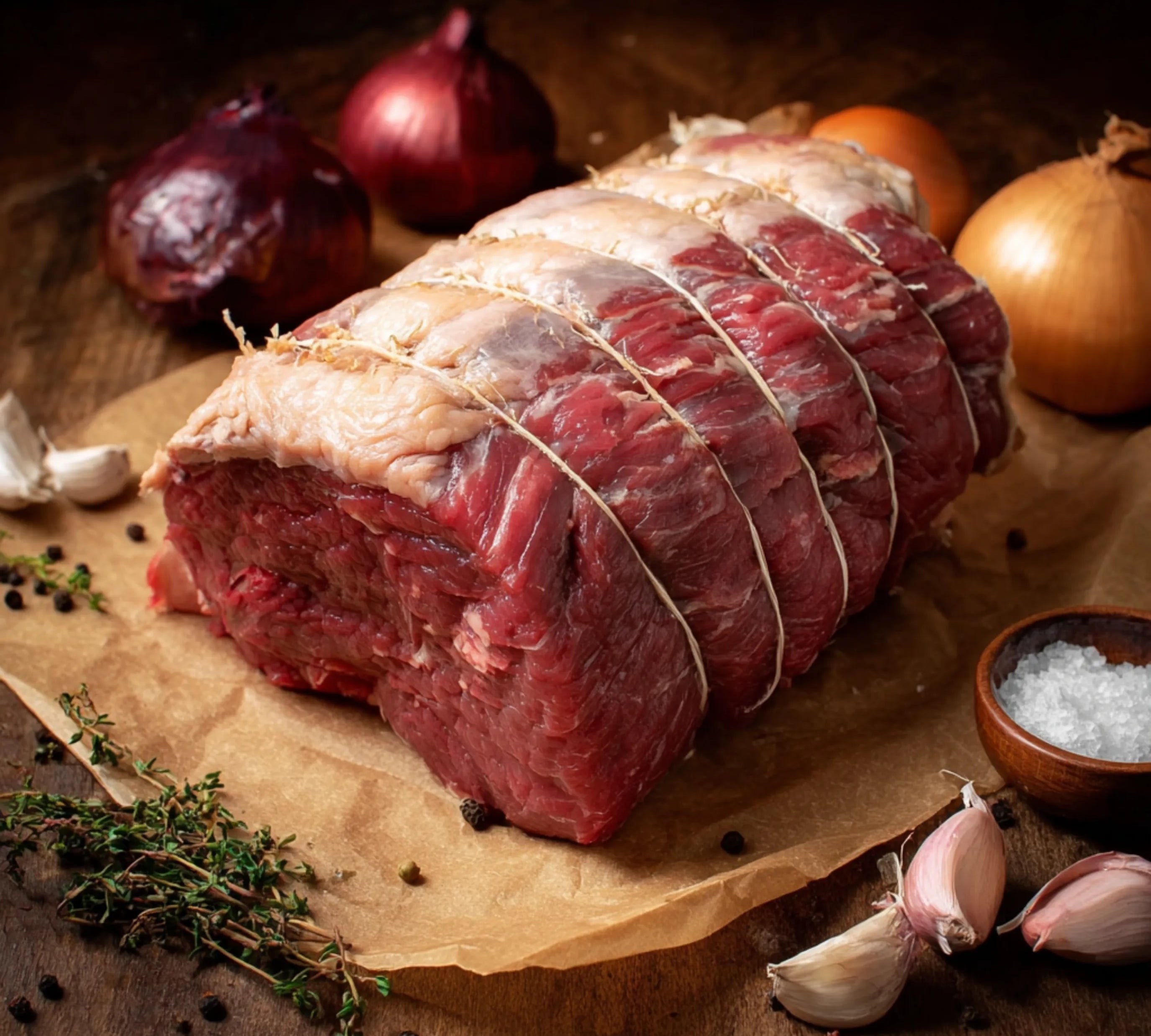 British Beef Sirloin Roasting Joint 1.5kg – premium grass-fed cut from The Black Farmer, ideal for Sunday roasts or special dinners