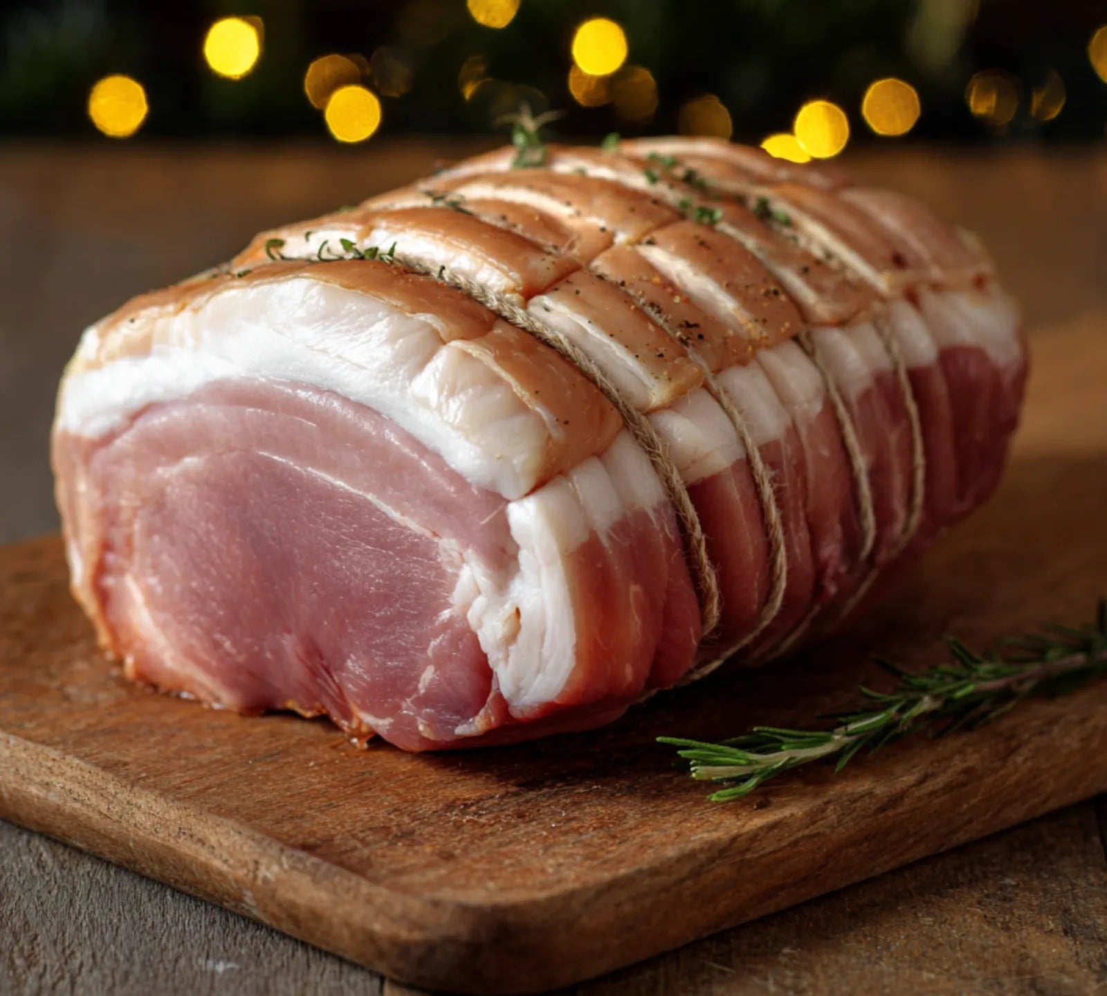 Unsmoked Boneless Rolled Gammon Joint from The Black Farmer – premium British pork, vacuum-sealed for freshness.