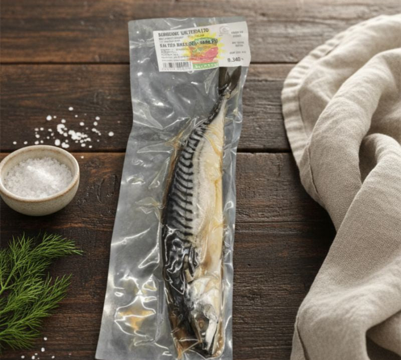 Vacuum-packed Sunshine Salted Mackerel 340g — Caribbean-style salted fish for cooking.