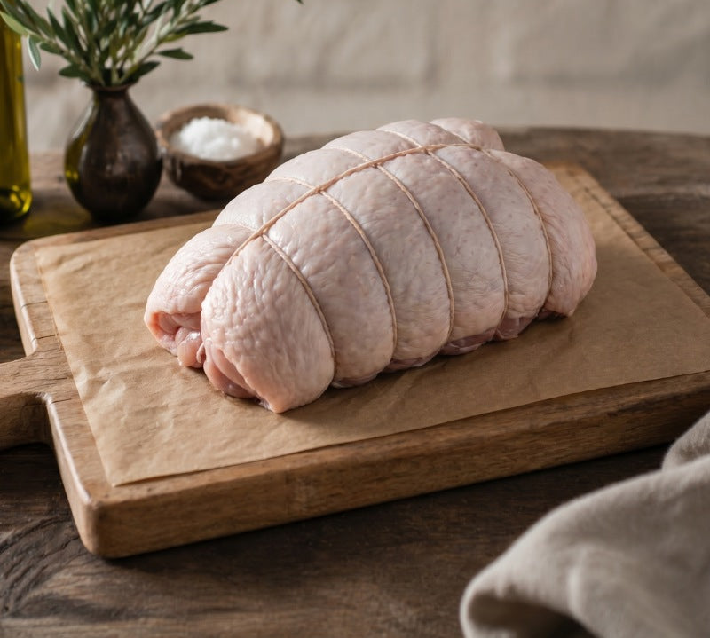 Boneless Rolled Turkey Breast Crown – raw, premium British turkey from The Black Farmer