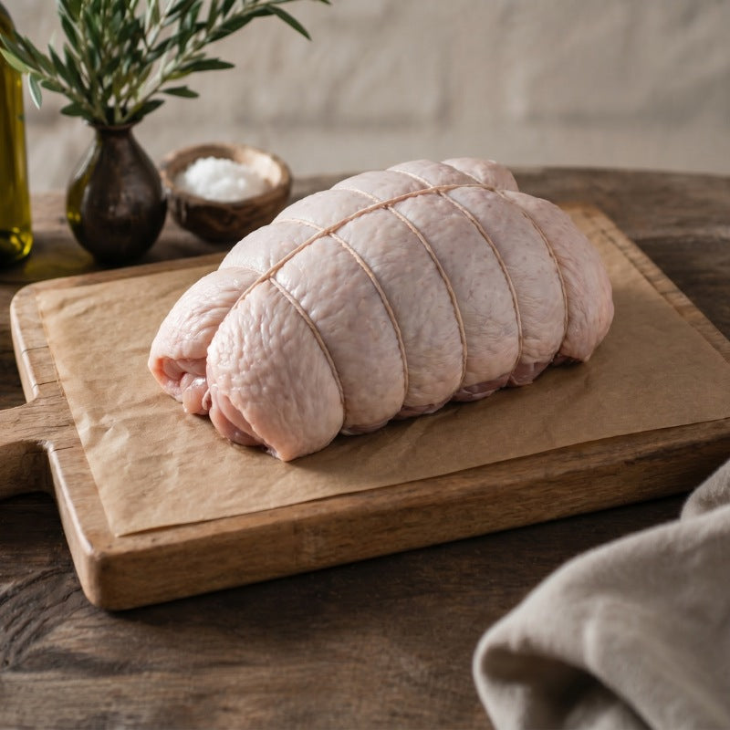 Boneless Rolled Turkey Breast Crown – raw, premium British turkey from The Black Farmer