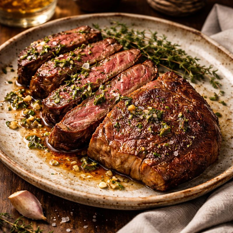 Cooked Veal Rump Steak