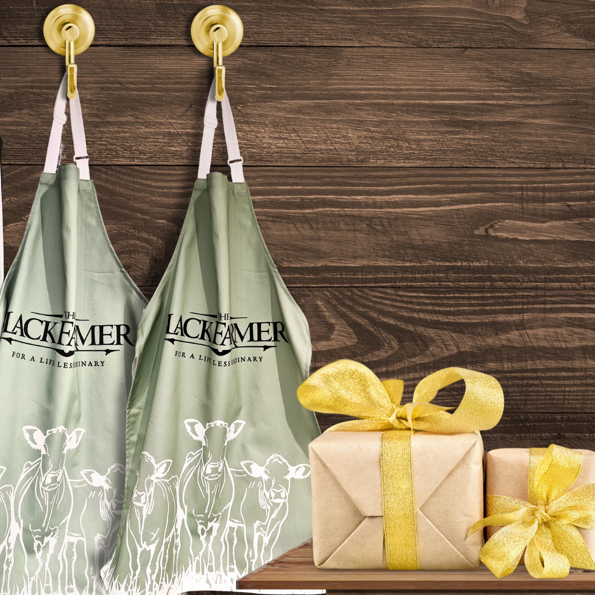 The Black Farmer Cotton Apron - Green