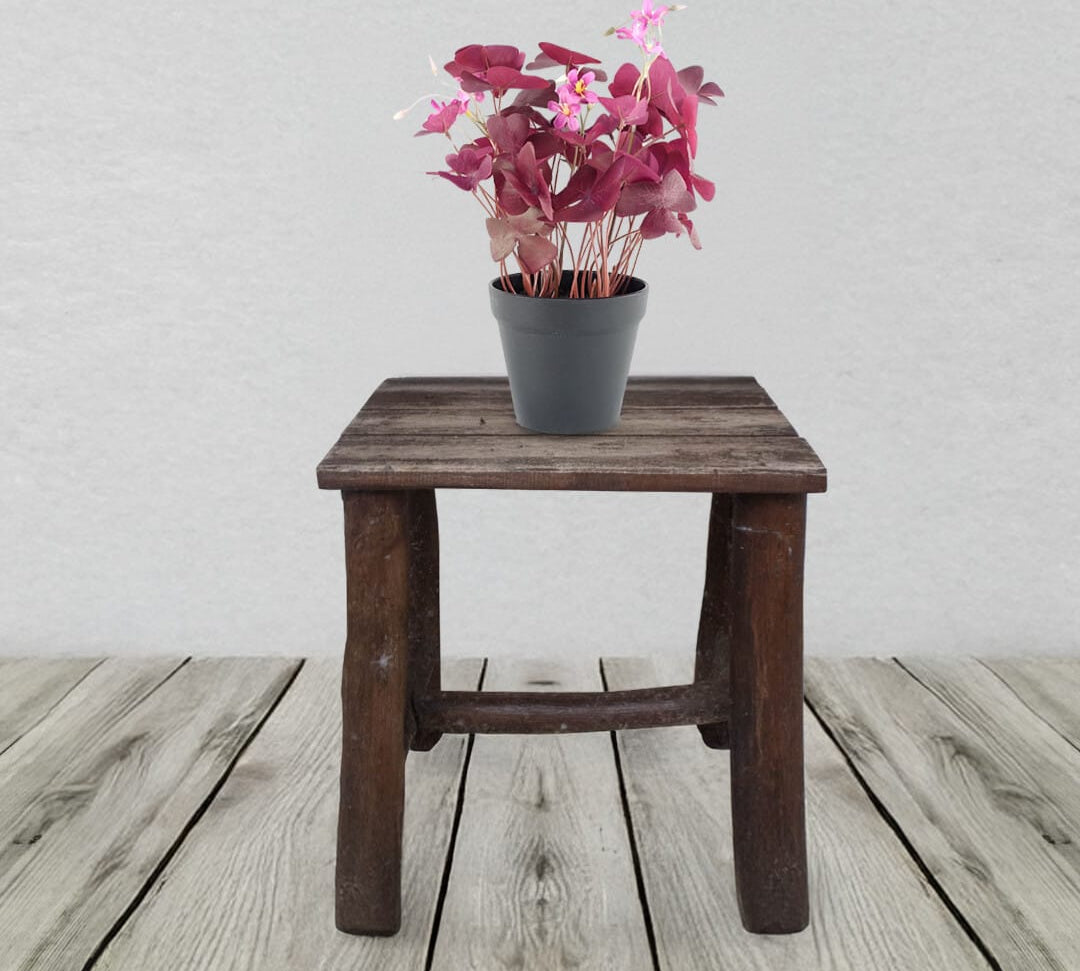 Artificial Plant Purple Shamrock Pink Flowers Potted 30cm