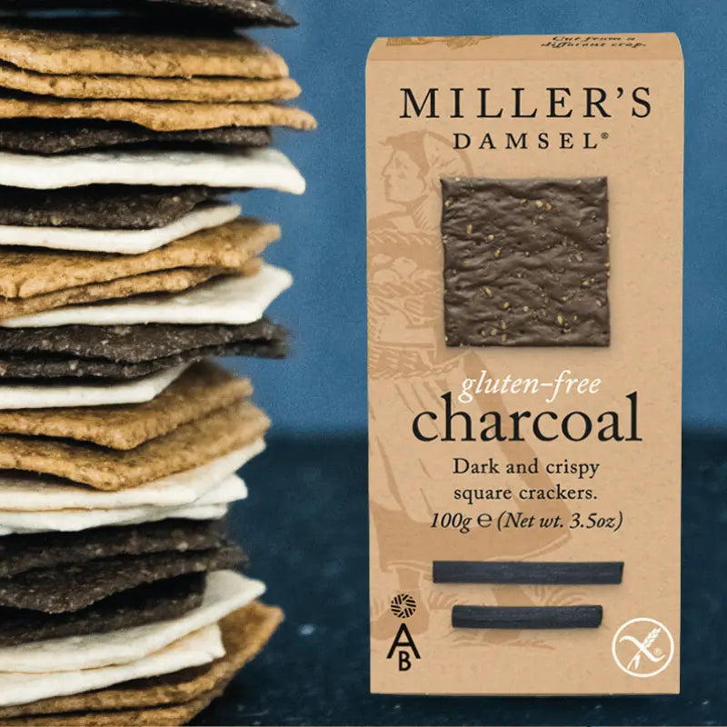 Artisan Biscuits Millers Damsel Charcoal Gluten Free 110g