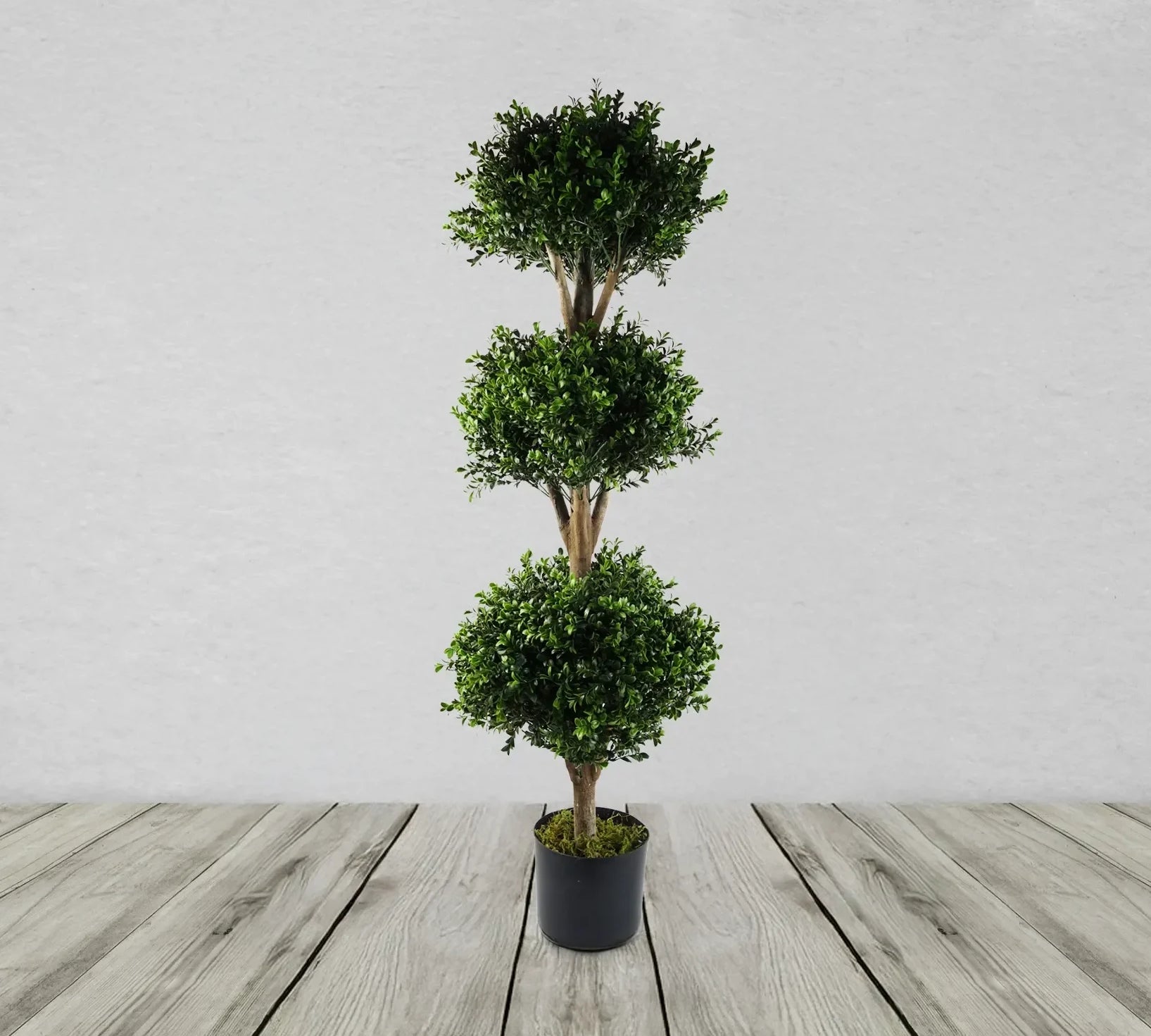 Buxus Triple Ball Artificial UV Resistant Outdoor Topiary Tree
