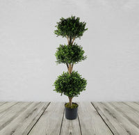 Buxus Triple Ball Artificial UV Resistant Outdoor Topiary Tree