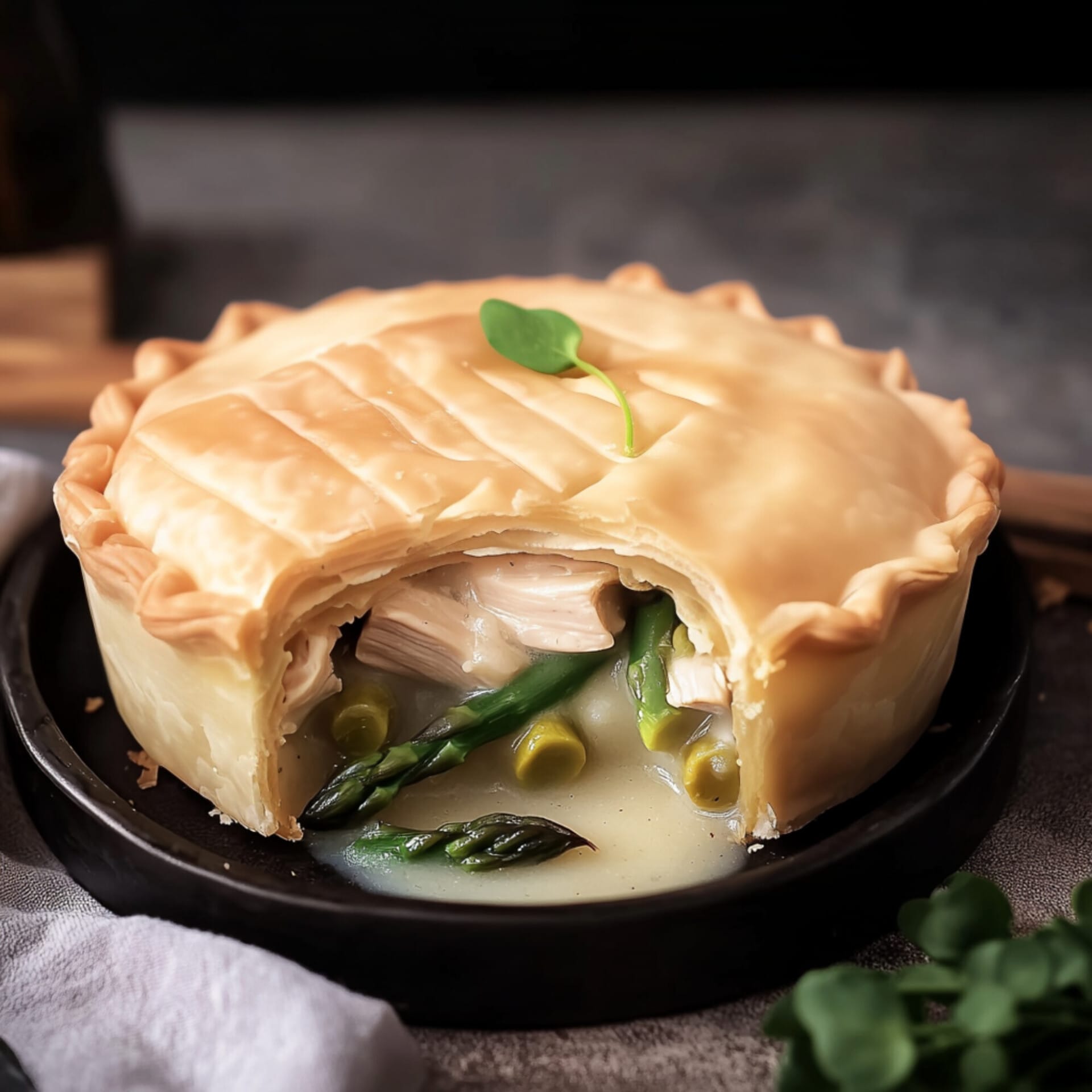 Chicken And Asparagus Pie 350g