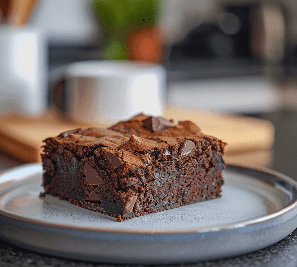 Rich gluten-free chocolate brownie slice with fudgy texture and crisp edges, ideal for desserts and gluten-free snacking.
