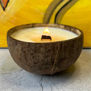 Coconut Shell Candle Cinnamon Apple