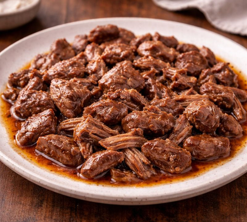 cooked diced goat boneless