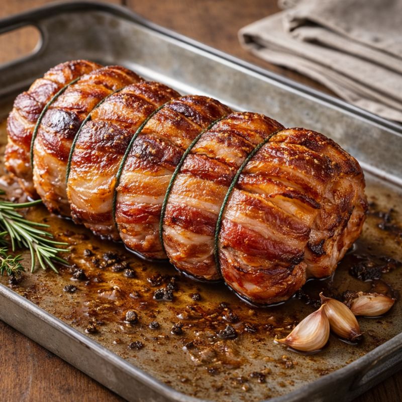Pork & Bacon Roasting Joint, Mini - 500g