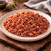 cooked minced smoked bacon on a plate