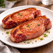 cooked unsmoked bacon steak