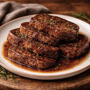 cooked braisin steak beef