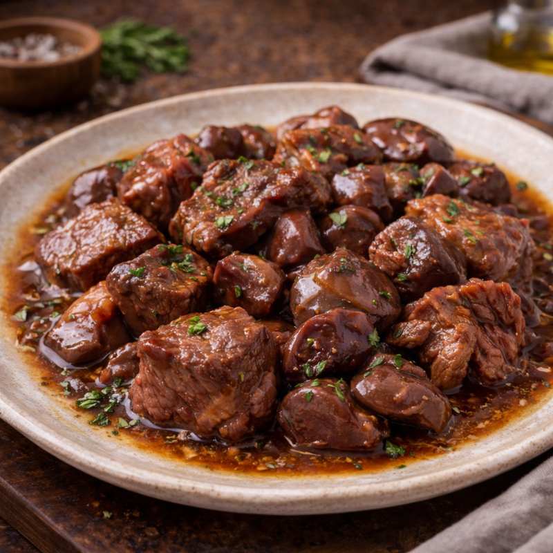 cooked beef and kidney