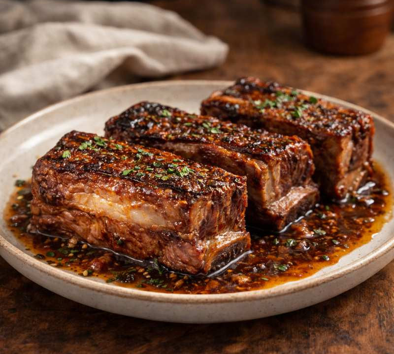 cooked beef short ribs