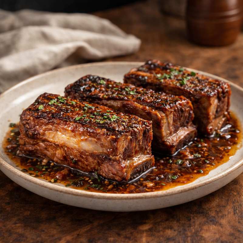 cooked beef short ribs