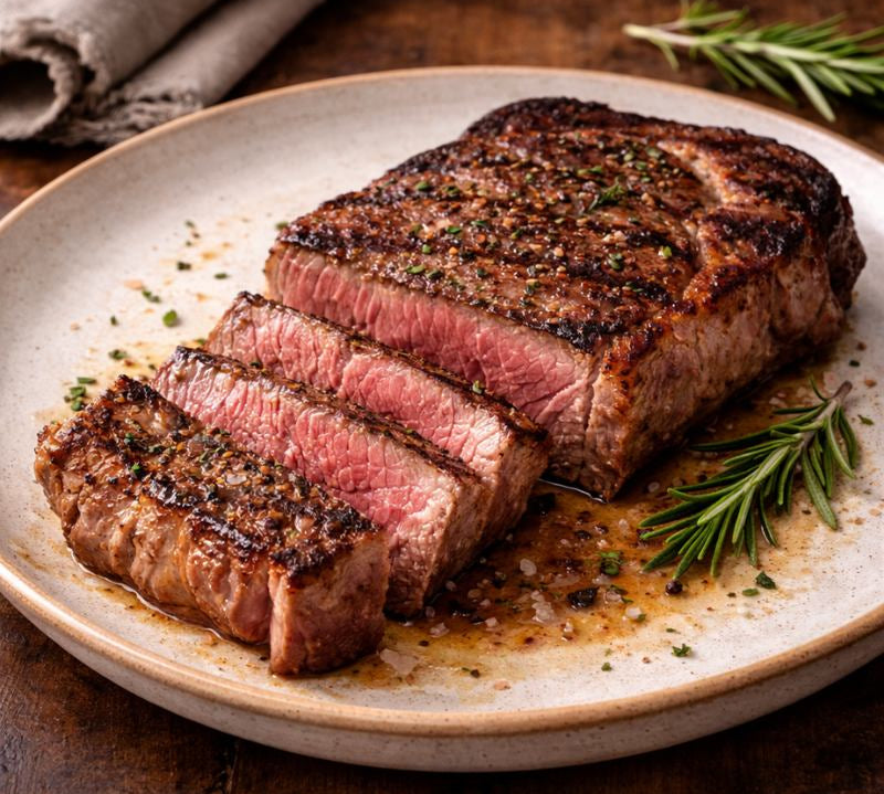 cooked sirloin steak