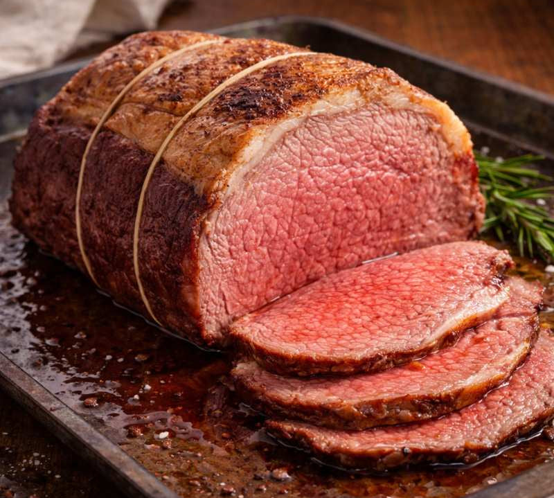 cooked beef rump toproast