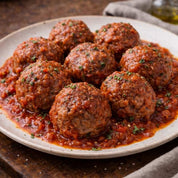 cooked beef steak meatballs