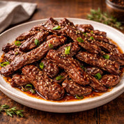 cooked beef stir fry