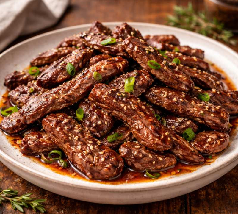 cooked beef stir fry