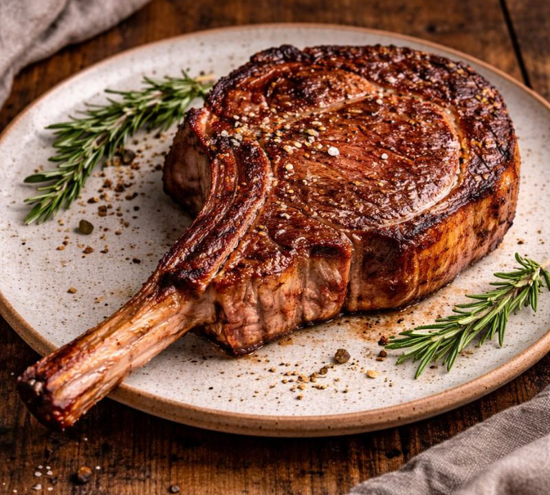 cooked tomahawk steak