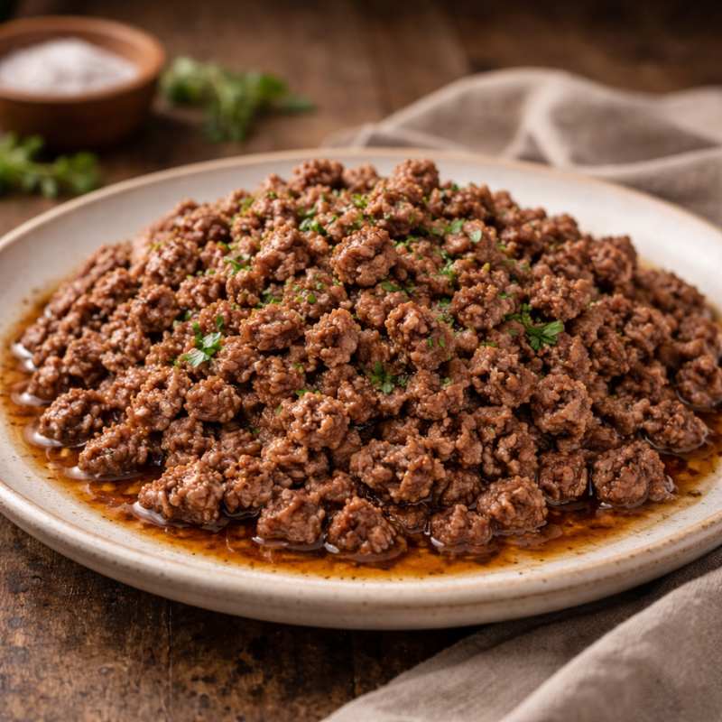 cooked minced beef