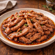 cooked pork stir fry
