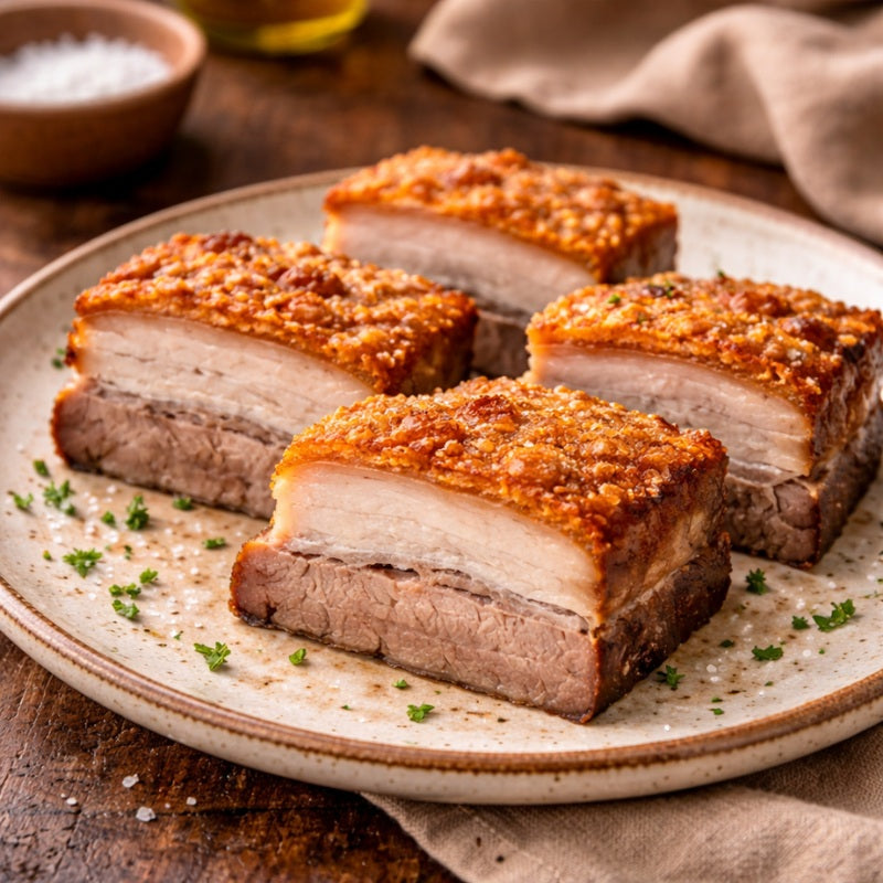 cooked pork slices