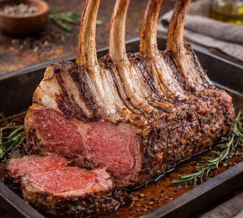 cooked premium aged beef ib