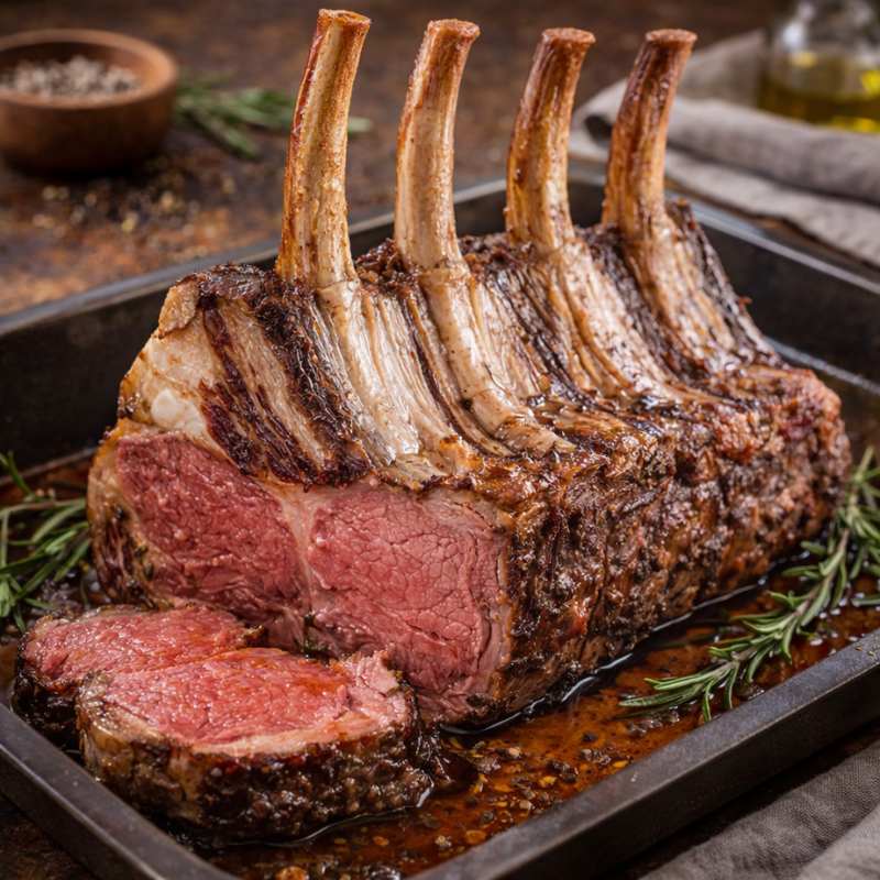 cooked premium aged beef ib