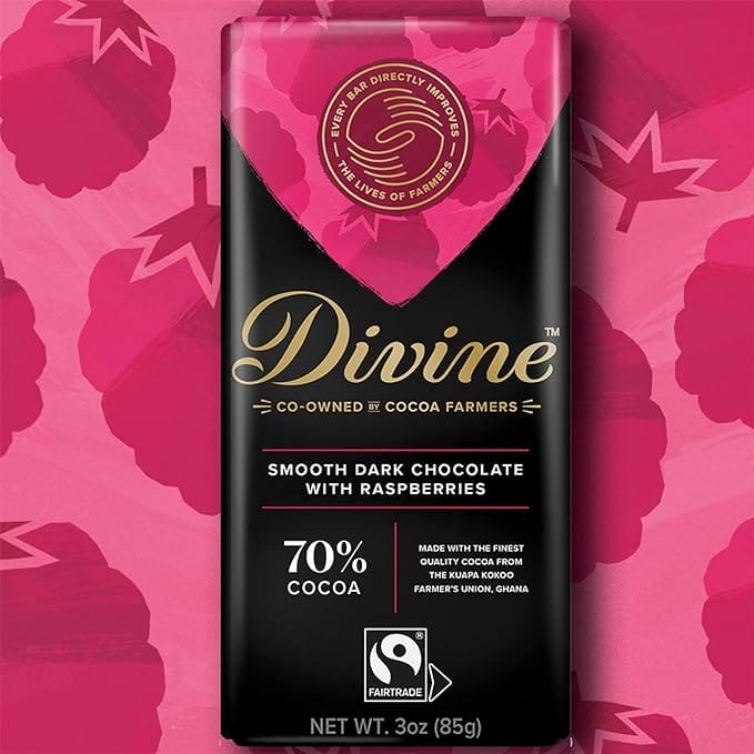 Divine Smooth Dark Chocolate With Raspberry