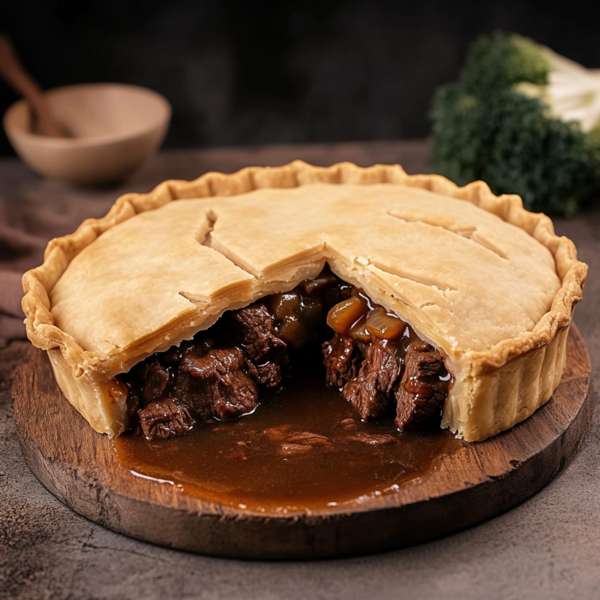 Family Size Steak Kidney Pie 800g Kentish M