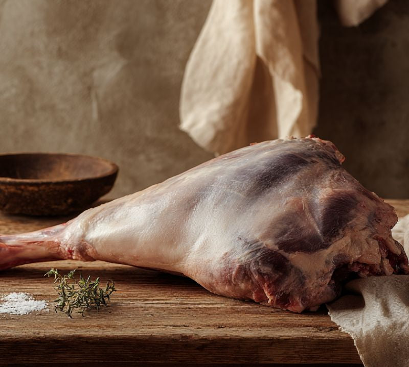 Bone-In Goat Leg — premium cut of lean goat meat, ideal for curries, roasts, and slow-cooked dishes.