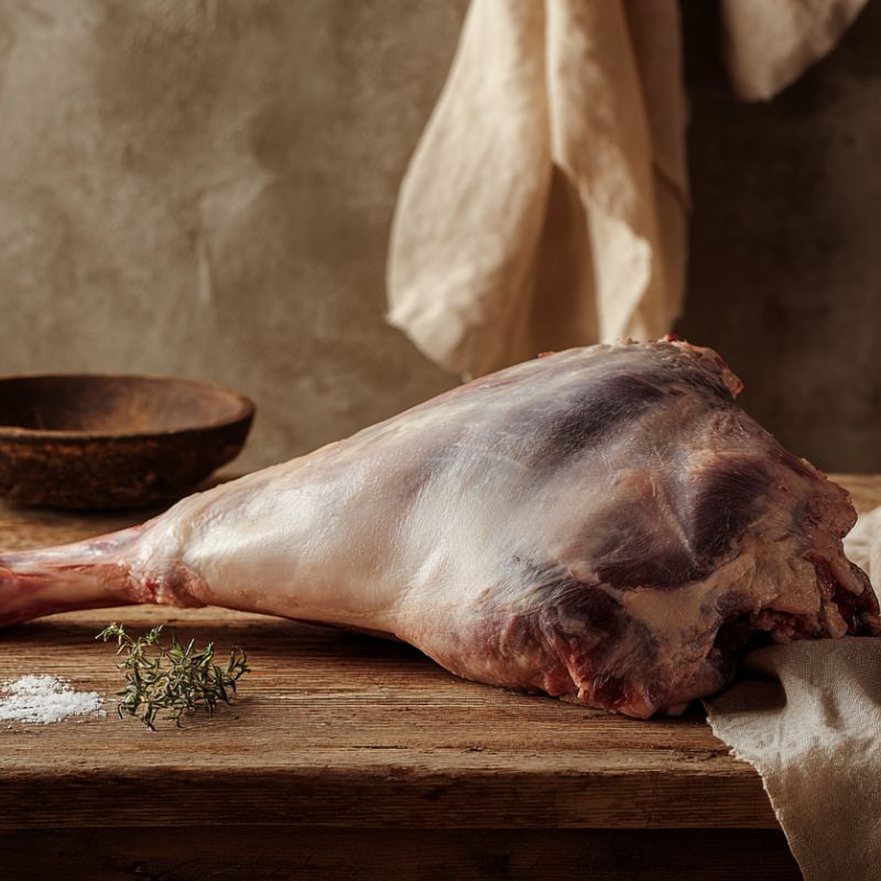 Bone-In Goat Leg — premium cut of lean goat meat, ideal for curries, roasts, and slow-cooked dishes.