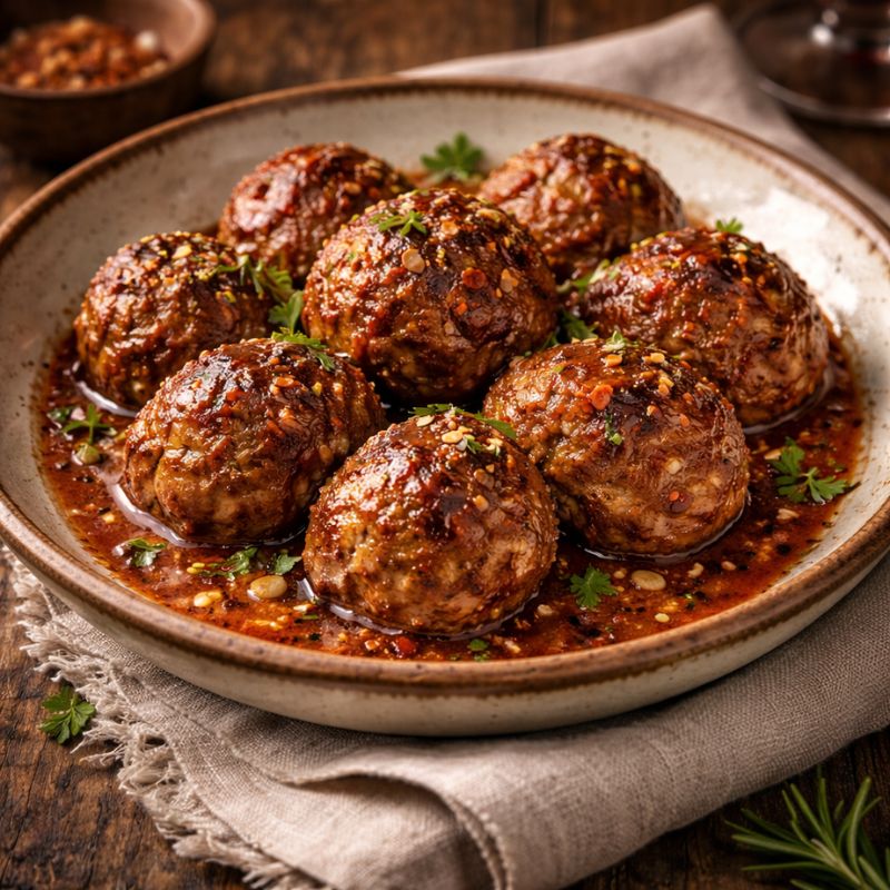 cooked Goat Meatballs 