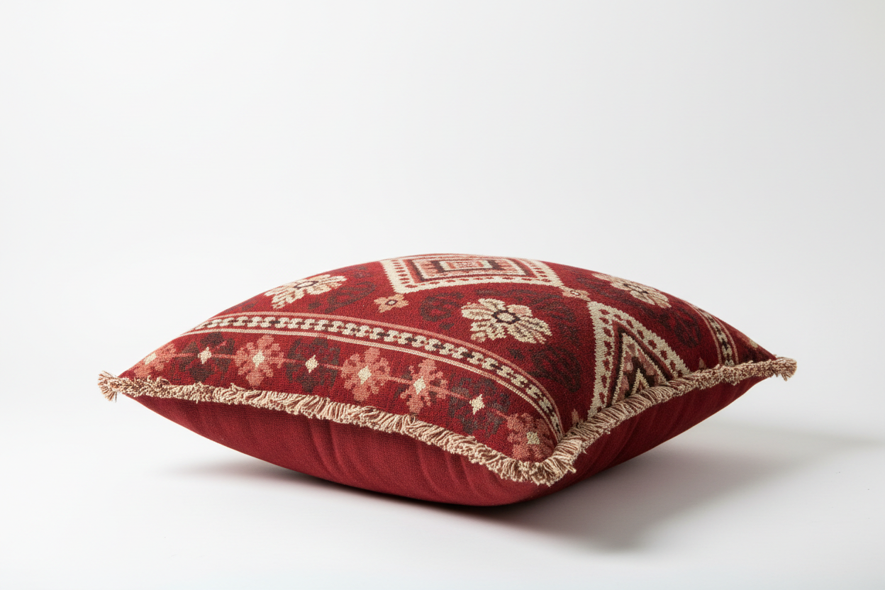 Welsh Tapestry Blanket Design Cushion Red