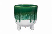 Mojave Glaze Planter Green