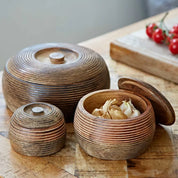Mango Wood Bowl With Lid Cover