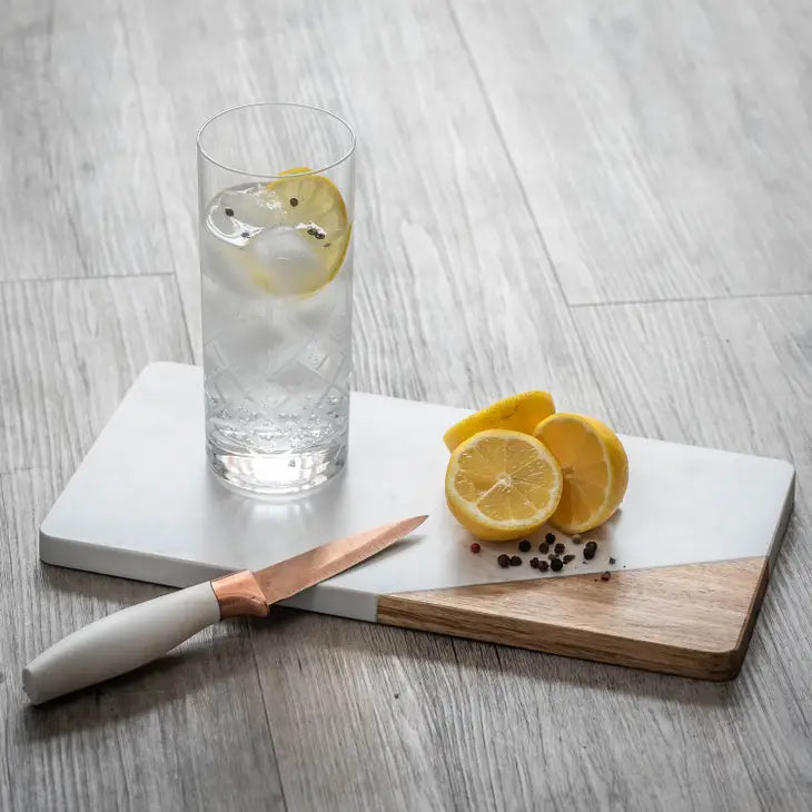 Marble And Wood Serving Board