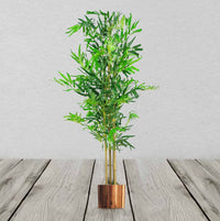 NATURAL LOOK ARTIFICIAL BAMBOO PLANTS TREES WITH METAL PLANTER