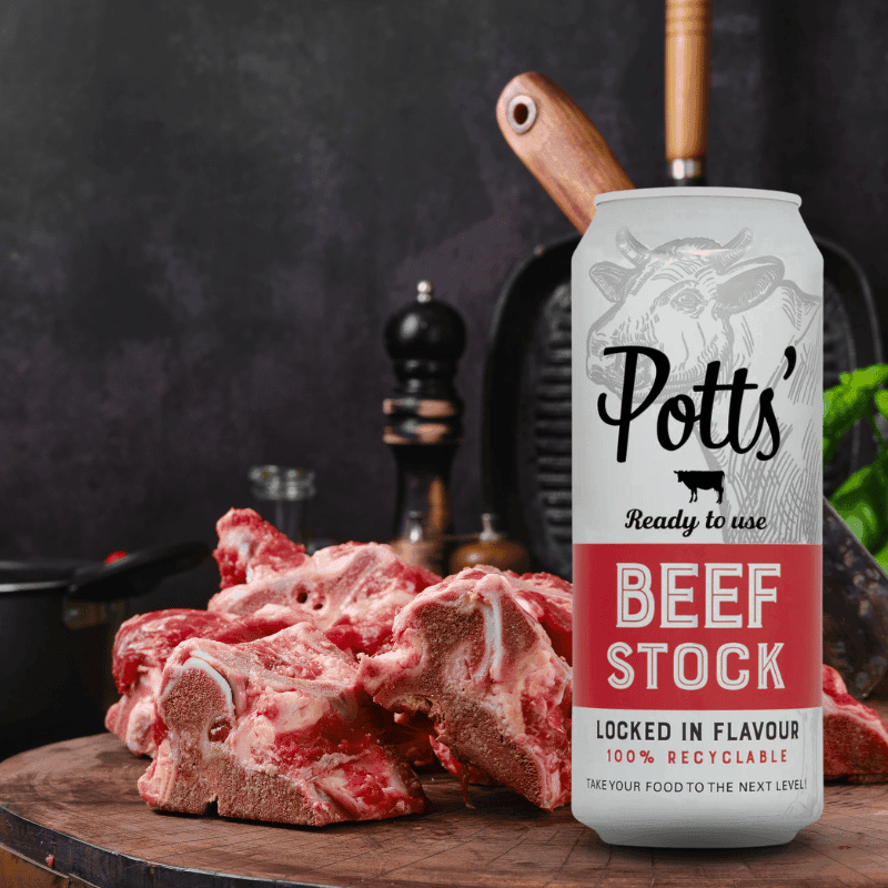Potts Beef Stock In A Can 500ml