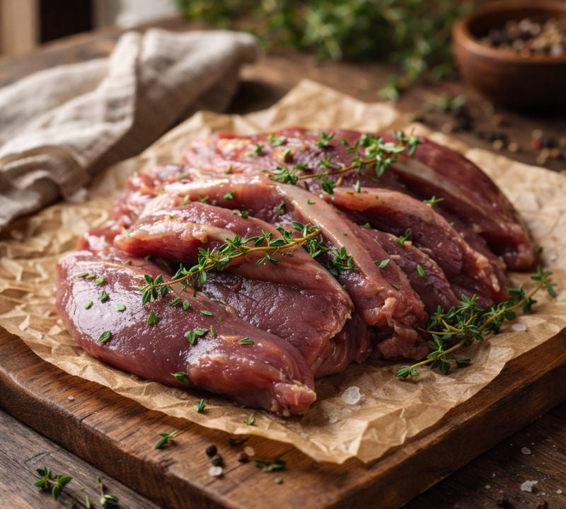 British duck stir fry strips in pack — tender, quick-cook duck for Asian dishes and high-flavour meals.