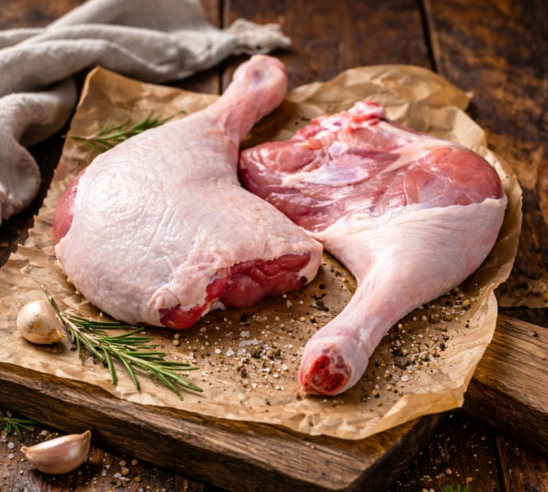 Free Range Duck Legs raw pack showing premium British poultry with rich flavour, ideal for roasting or braising.
