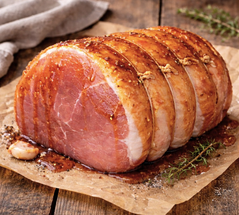 Honey glazed rolled ham joint 1 kg from The Black Farmer – British Wiltshire-cured pork with golden honey glaze